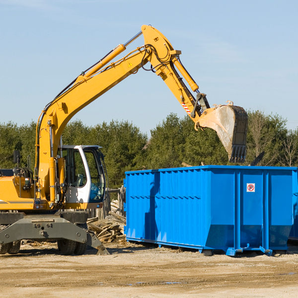 what size residential dumpster rentals are available in Randolph